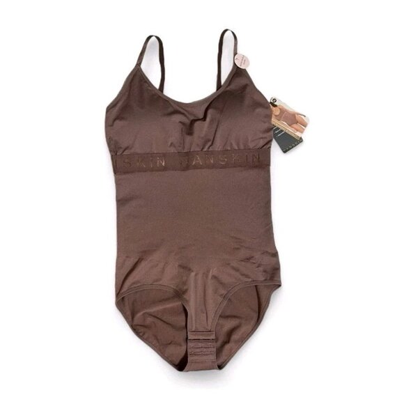 Danskin Women's Seamless Shaping Bodysuit Size M Brown Adjustable NWT - Picture 1 of 15